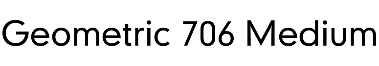 Geometric 706 Medium font preview