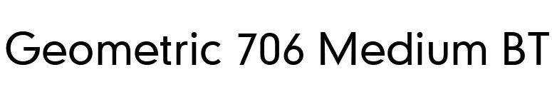 Geometric 706 Medium BT font preview