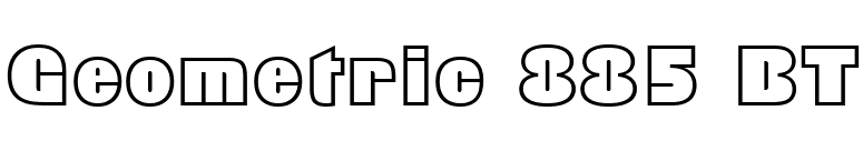 Geometric 885 BT font preview