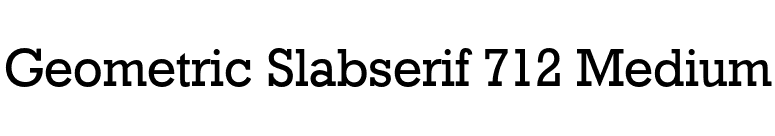 Geometric Slabserif 712 Medium font preview