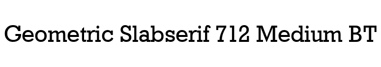 Geometric Slabserif 712 Medium BT font preview