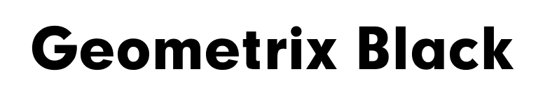 Geometrix Black font preview