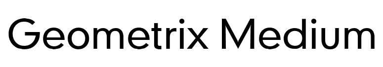 Geometrix Medium font preview