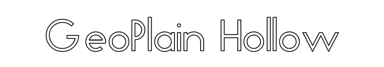 GeoPlain Hollow font preview