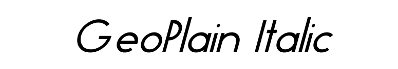 GeoPlain Italic font preview