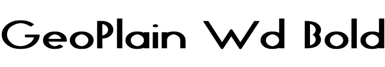 GeoPlain Wd Bold font preview