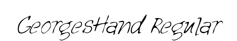 GeorgesHand Regular font preview