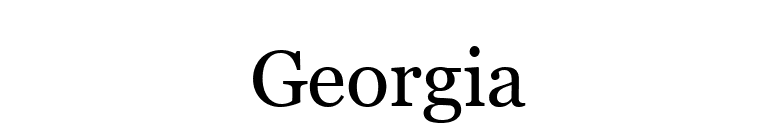 Georgia font preview
