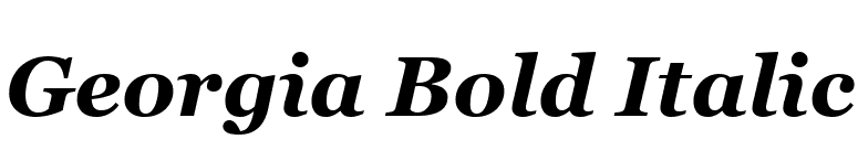 Georgia Bold Italic font preview