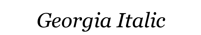 Georgia Italic font preview