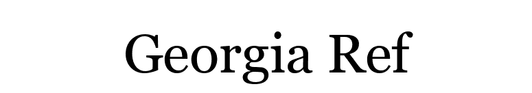 Georgia Ref font preview