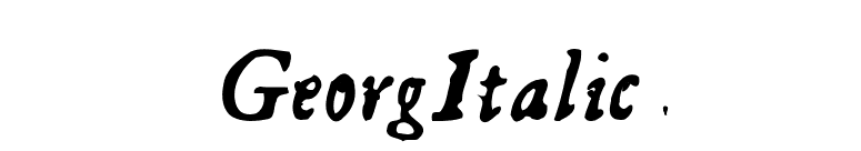 GeorgItalic font preview
