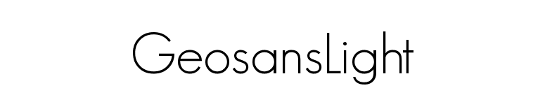 GeosansLight font preview