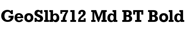 GeoSlb712 Md BT Bold font preview