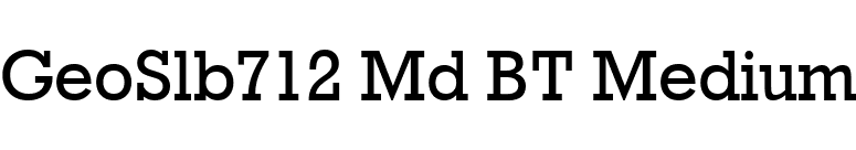 GeoSlb712 Md BT Medium font preview