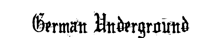 German Underground font preview