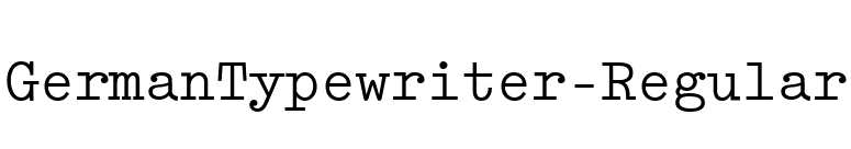 GermanTypewriter-Regular font preview