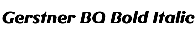 Gerstner BQ Bold Italic font preview
