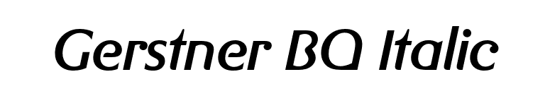Gerstner BQ Italic font preview