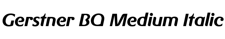 Gerstner BQ Medium Italic font preview