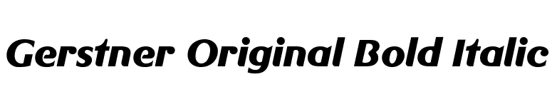 Gerstner Original Bold Italic font preview