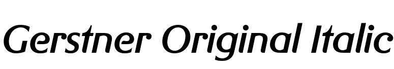 Gerstner Original Italic font preview