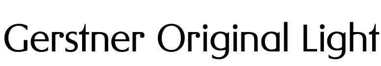 Gerstner Original Light font preview
