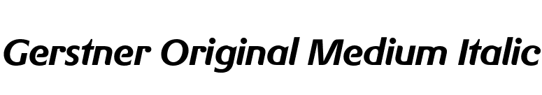 Gerstner Original Medium Italic font preview