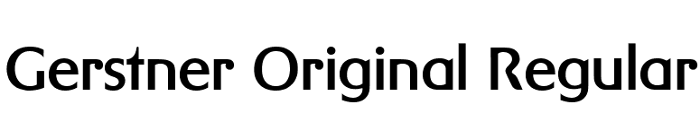 Gerstner Original Regular font preview