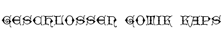 Geschlossen Gotik Kaps font preview