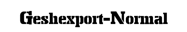 Geshexport-Normal font preview