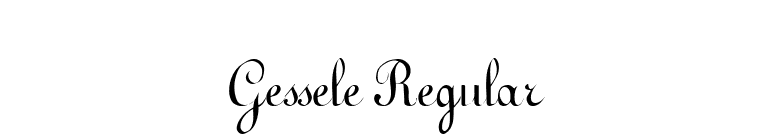 Gessele Regular font preview