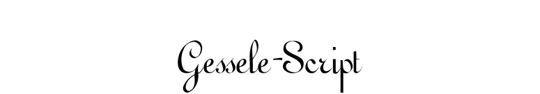Gessele-Script font preview