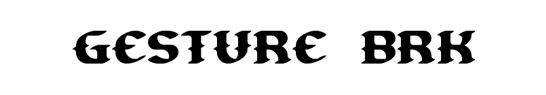 Gesture BRK font preview
