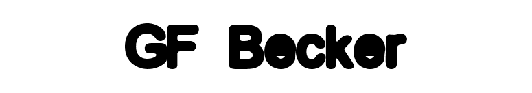 GF Becker font preview