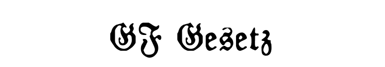 GF Gesetz font preview