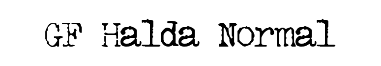 GF Halda Normal font preview