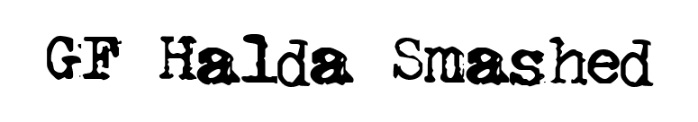 GF Halda Smashed font preview