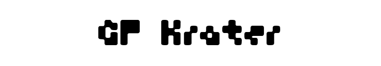 GF Krater font preview