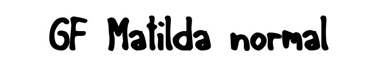 GF Matilda normal font preview