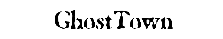 GhostTown font preview