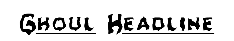 Ghoul Headline font preview
