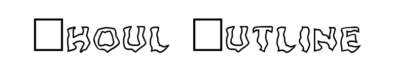Ghoul Outline font preview