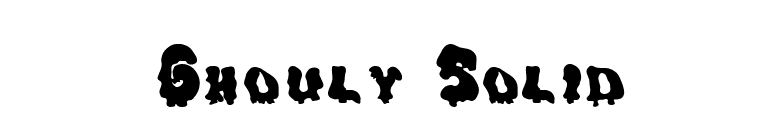 Ghouly Solid font preview