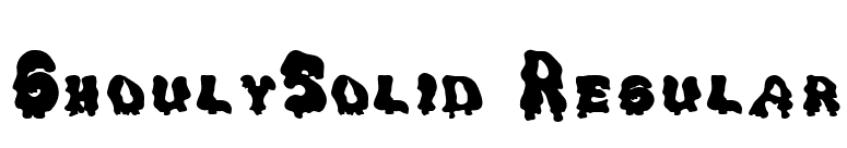 GhoulySolid Regular font preview