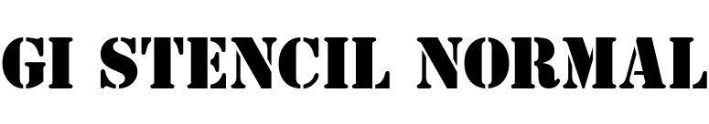 GI Stencil Normal font preview