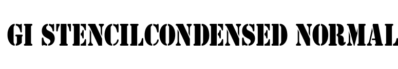 GI StencilCondensed Normal font preview