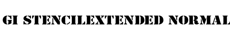GI StencilExtended Normal font preview
