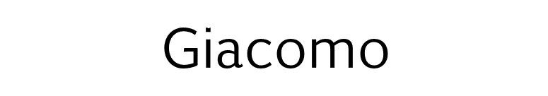 Giacomo font preview
