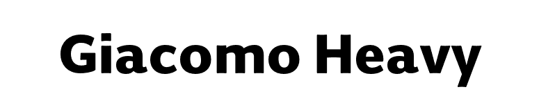Giacomo Heavy font preview